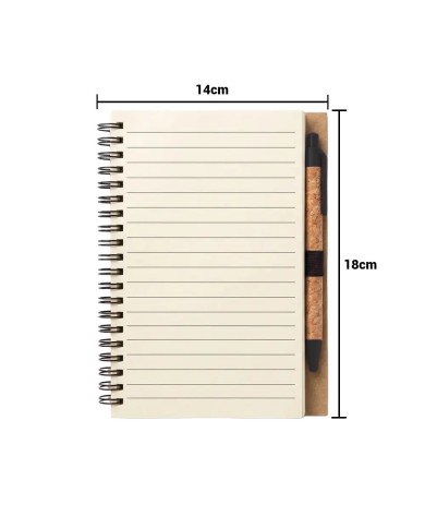 Cuaderno Con Boligrafo Cork Negro
