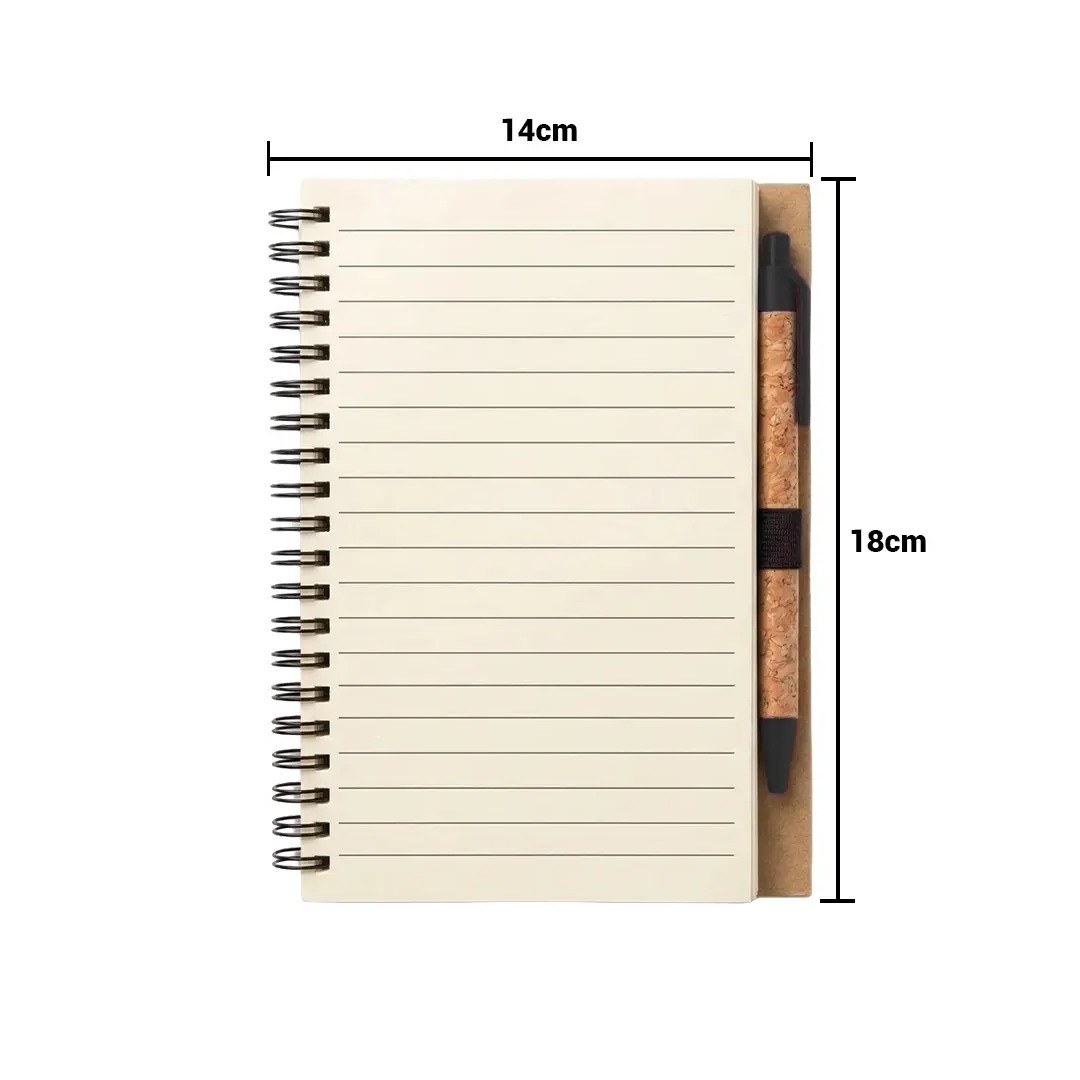 Cuaderno Con Boligrafo Cork Negro