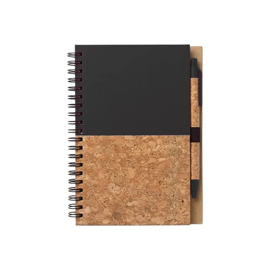 Cuaderno Con Boligrafo Cork Negro