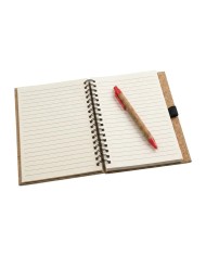 Cuaderno Con Boligrafo Cork Rojo
