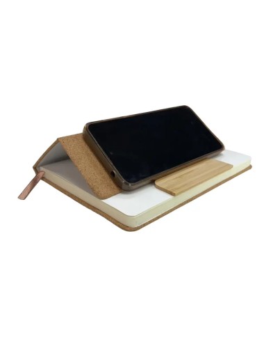 Cuaderno Corcho Con Soporte Para Celular Bamboo