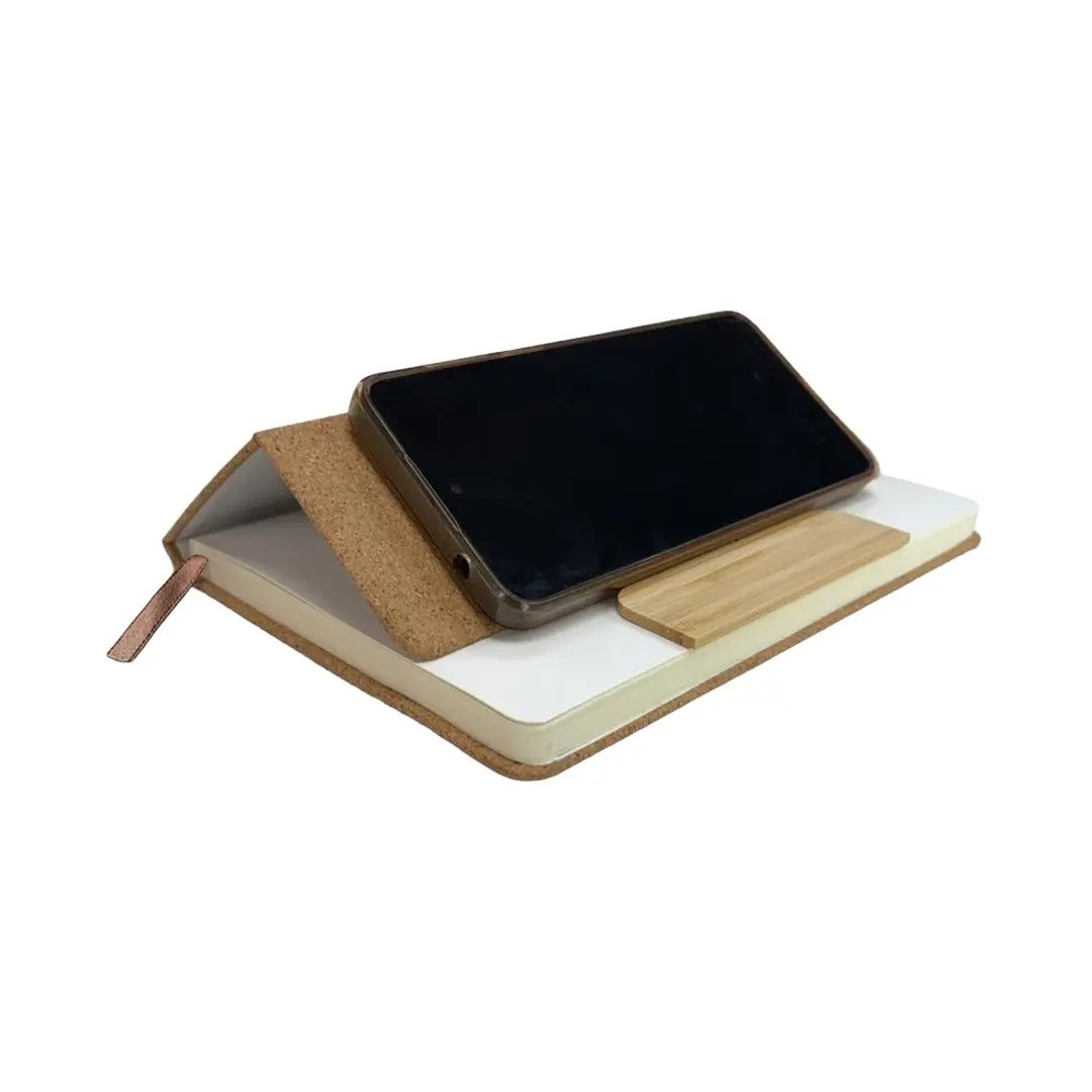 Cuaderno Corcho Con Soporte Para Celular Bamboo