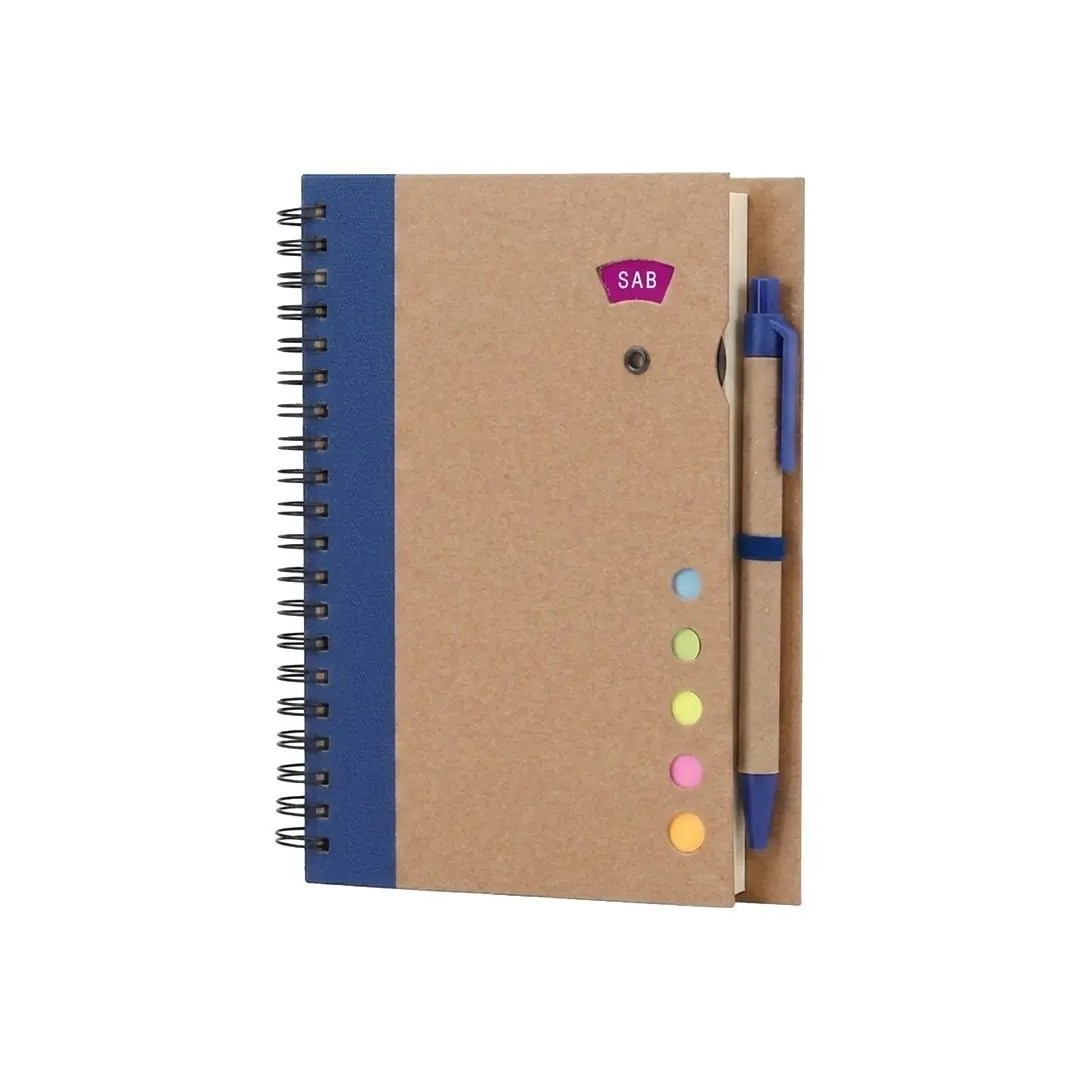 Cuaderno Ecologico Hega Azul Con Boligrafo