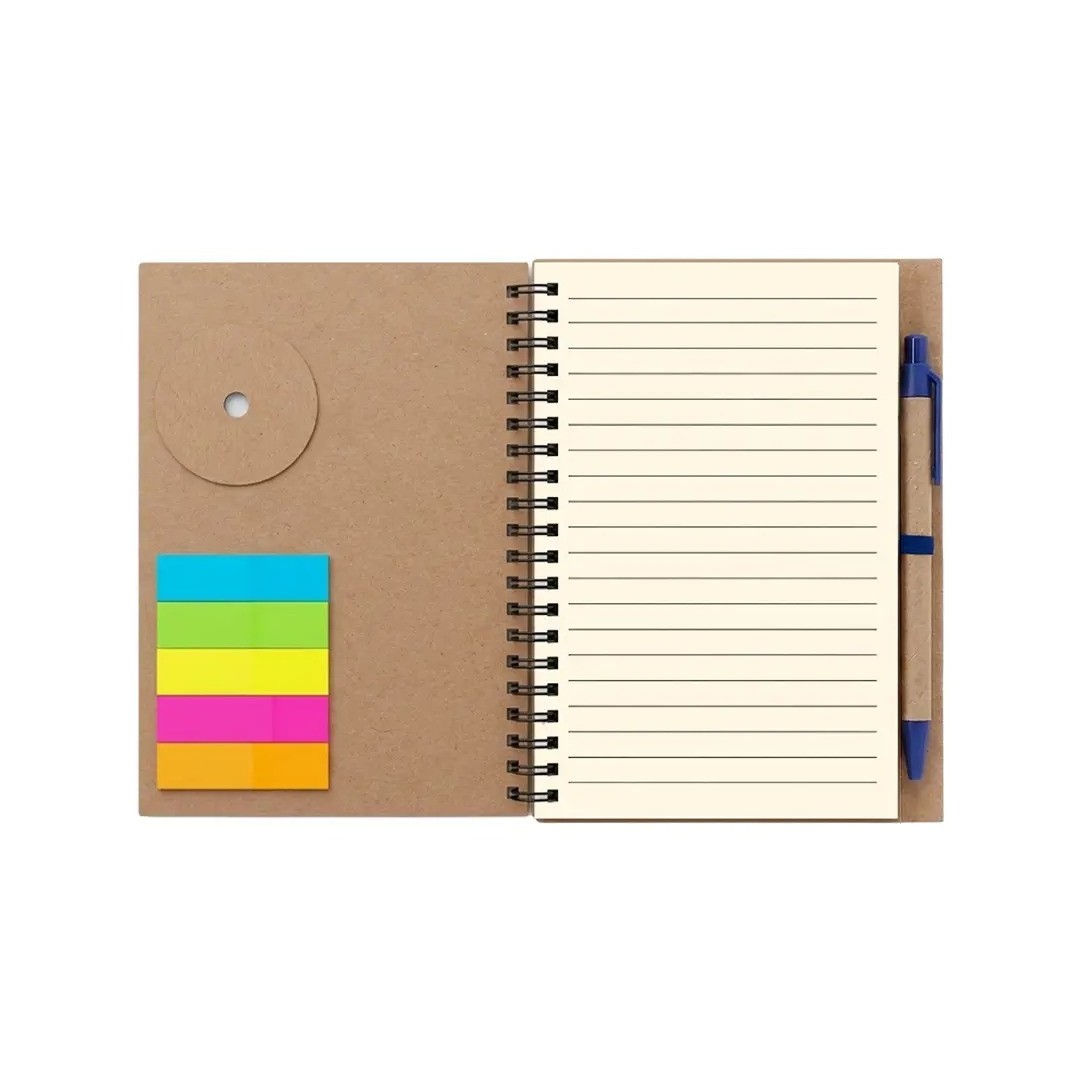 Cuaderno Ecologico Hega Azul Con Boligrafo
