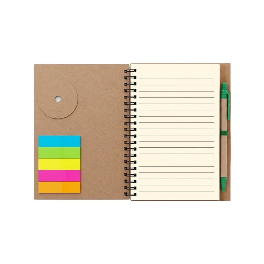 Cuaderno Ecologico Hega Verde Con Boligrafo