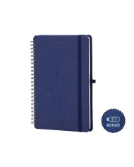 Cuaderno Espiral Rpet Con Soporte De Celular Azul