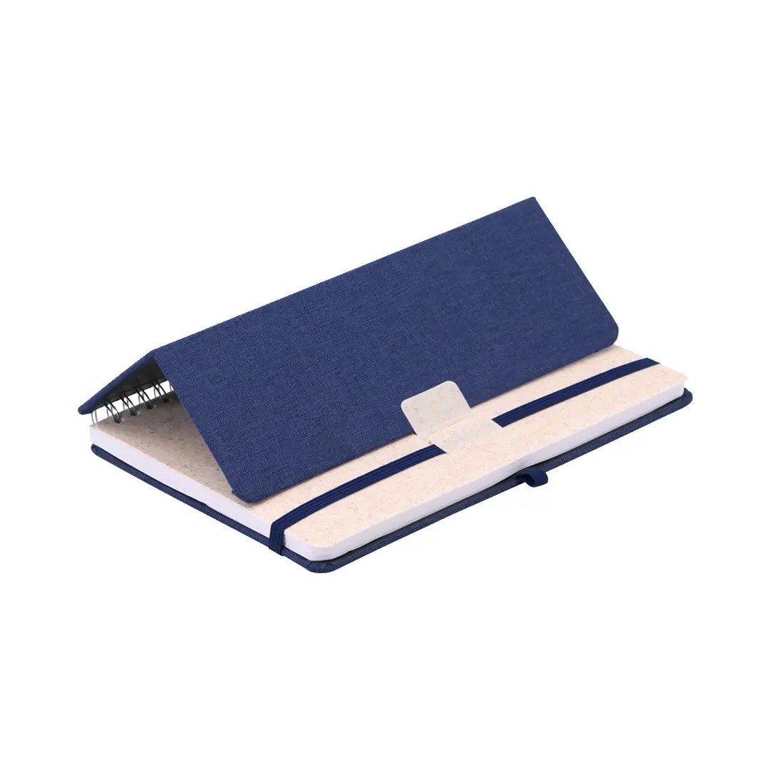 Cuaderno Espiral Rpet Con Soporte De Celular Azul
