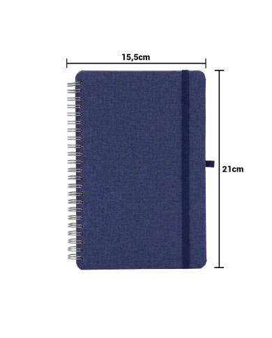 Cuaderno Espiral Rpet Con Soporte De Celular Azul