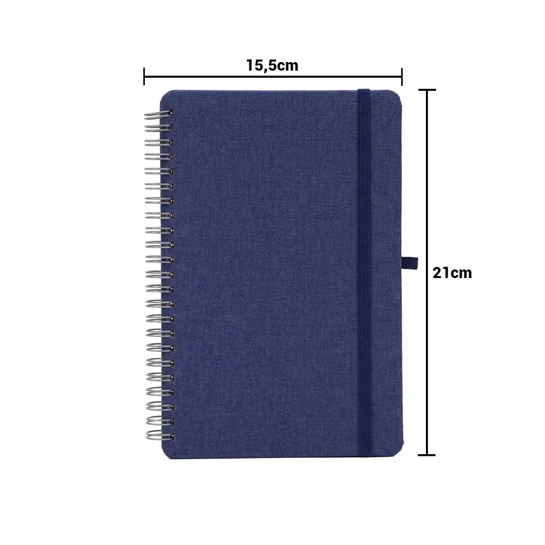 Cuaderno Espiral Rpet Con Soporte De Celular Azul