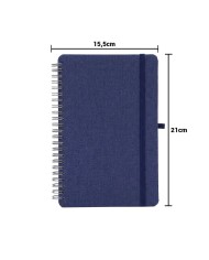 Cuaderno Espiral Rpet Con Soporte De Celular Azul