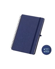 Cuaderno Espiral Rpet Con Soporte De Celular Azul
