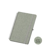 Cuaderno Espiral Rpet Con Soporte De Celular Gris
