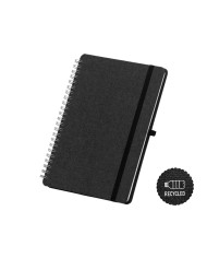 Cuaderno Espiral Rpet Con Soporte De Celular Negro