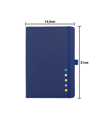 Cuaderno London Con Post It Y Notas Color Azul
