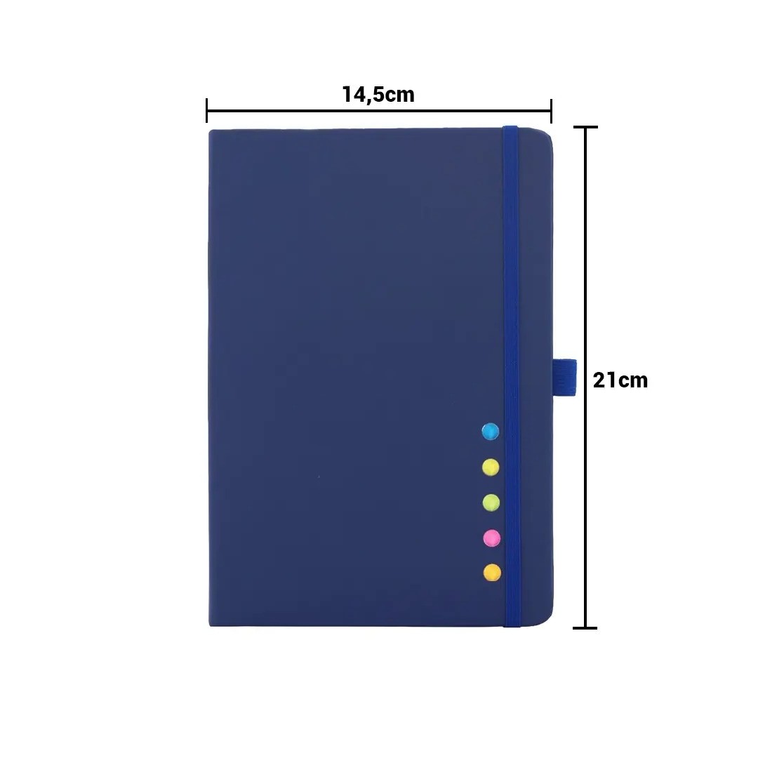 Cuaderno London Con Post It Y Notas Color Azul
