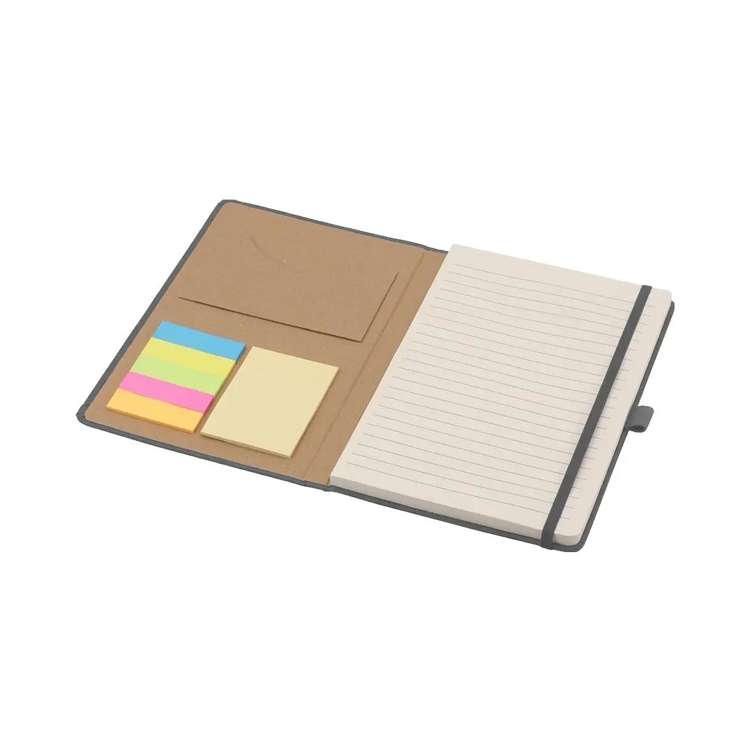 Cuaderno London Con Post It Y Notas Color Gris