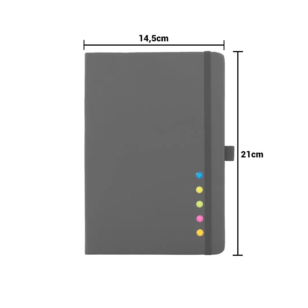 Cuaderno London Con Post It Y Notas Color Gris