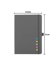 Cuaderno London Con Post It Y Notas Color Gris
