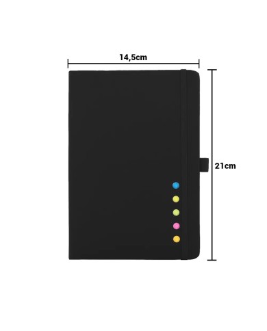 Cuaderno London Con Post It Y Notas Color Negro
