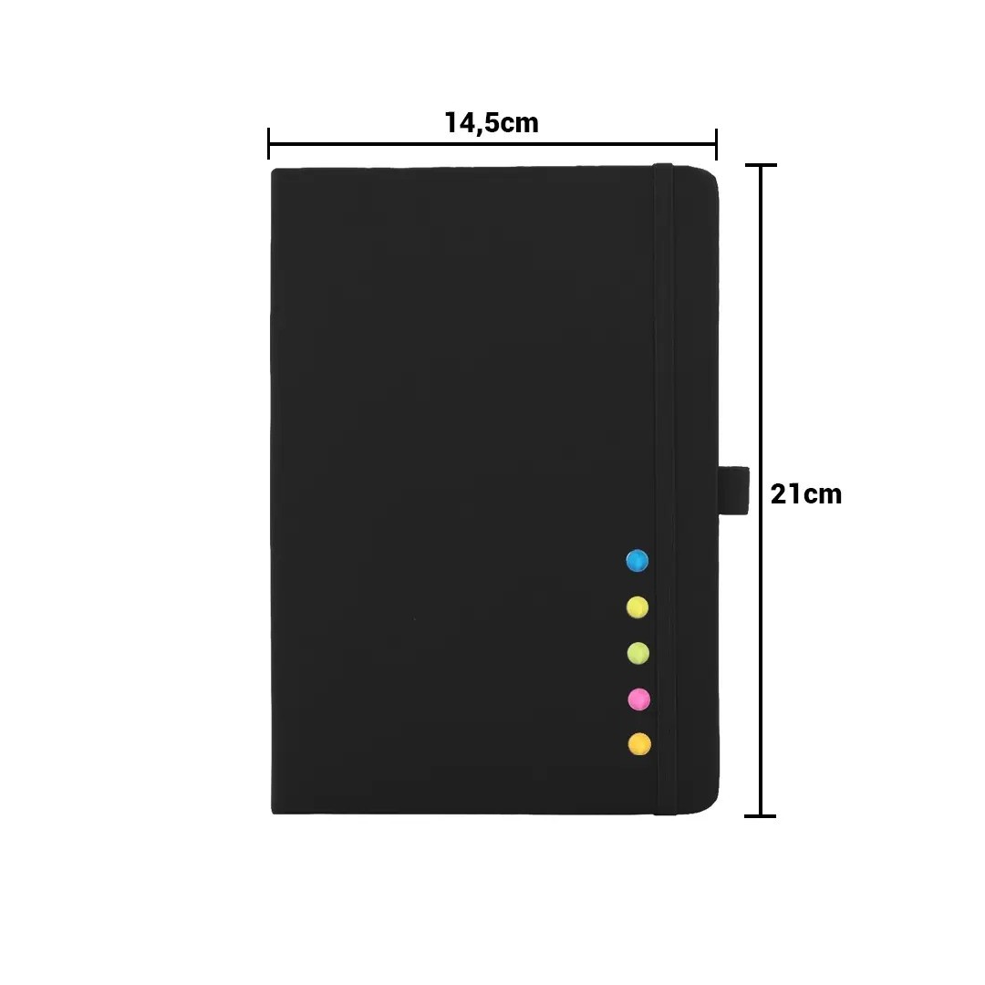 Cuaderno London Con Post It Y Notas Color Negro