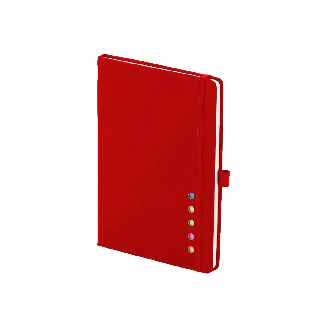 Cuaderno London Con Post It Y Notas Color Rojo