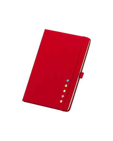 Cuaderno London Con Post It Y Notas Color Rojo