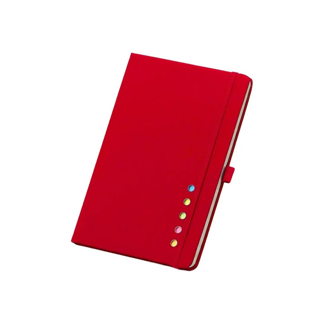 Cuaderno London Con Post It Y Notas Color Rojo