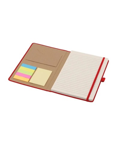 Cuaderno London Con Post It Y Notas Color Rojo
